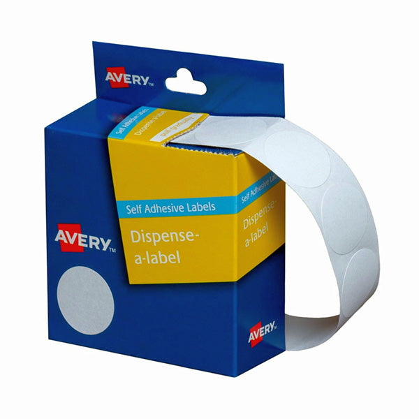 Avery Dispenser Dot Sticker Handwritable White 24Mm Roll Of 550