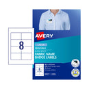 Avery Laser Label Fabric Name Badge L7418 8Up Pack Of 15
