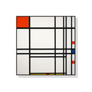 Abstract Art By Piet Mondrian Black Frame Canvas Wall Art