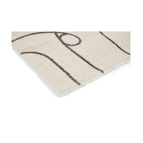 Abstract Portrait Charcoal Rug