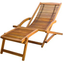 Acacia Wood Deck Chair with Footrest