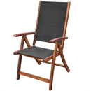 Acacia Wood Folding Chairs - Black (Set of 2)