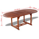 Acacia Wood Outdoor Extendable Dining Table