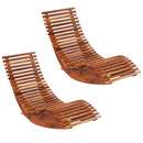 Acacia Wood Rocking Sun Loungers 2 Pieces