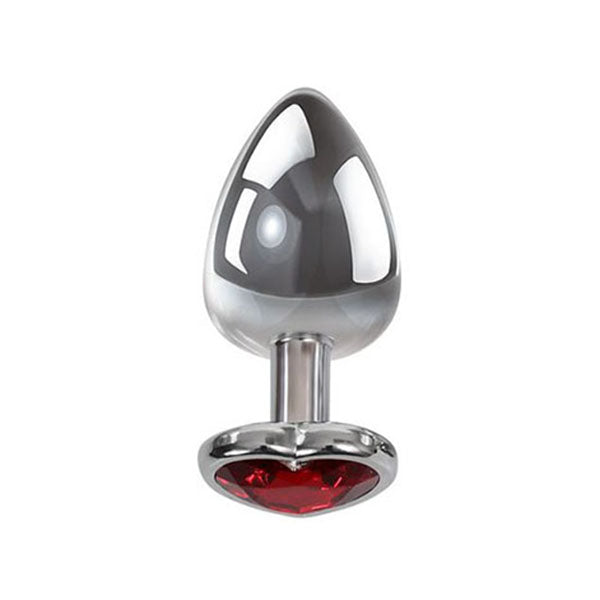 Adam And Eve Red Heart Gem Anal Plug Large