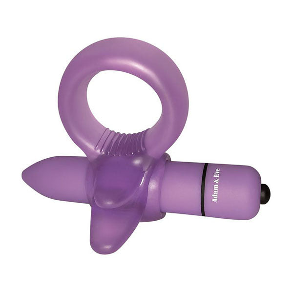 Adam And Eve Vibrating Clitoral Tongue Ring Purple