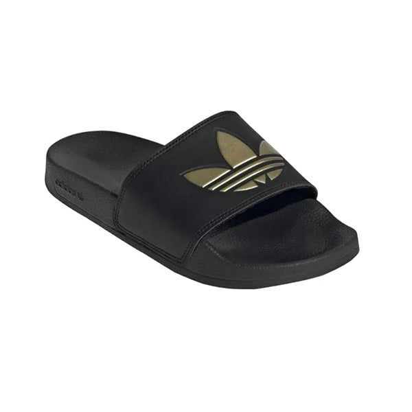 Adidas Women Adilette Lite Casual Shoe Core Black Matte Gold
