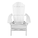 Adirondack Beach Chair With Ottoman White