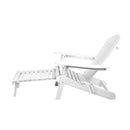 Adirondack Beach Chair With Ottoman White