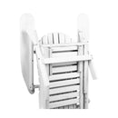 Adirondack Beach Chair With Ottoman White