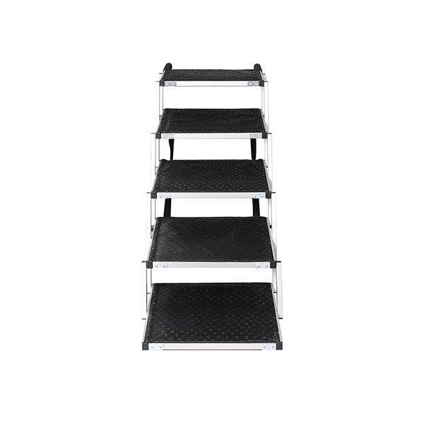 Adjustable 5 Steps Dog Ramp Stair Dog Folding Portable Aluminum ...