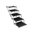 Adjustable 5 Steps Dog Ramp Stair Dog Folding Portable Aluminum