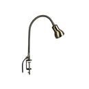 Adjustable Gooseneck Clamp Lamp Antique Brass