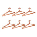 Adult Rose Gold Shiny Metal Wire Coat Suit Top Clothes Hangers