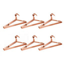 Adult Rose Gold Shiny Metal Wire Coat Suit Top Clothes Hangers