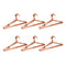 Adult Rose Gold Shiny Metal Wire Coat Suit Top Clothes Hangers