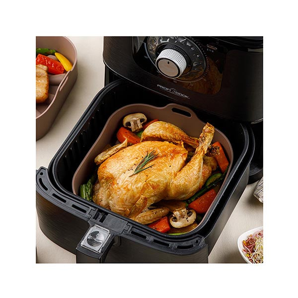 Air Fryer Reusable Silicone Pot Square Chocolate