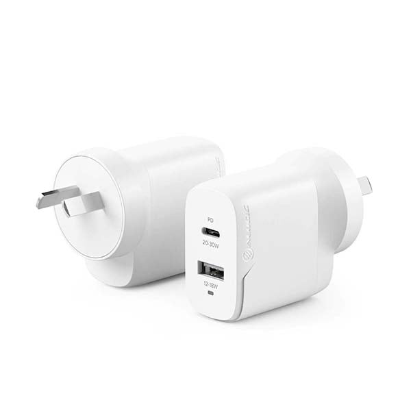 Alogic Rapid Power 2 Port 32W Compact Wall Charger White