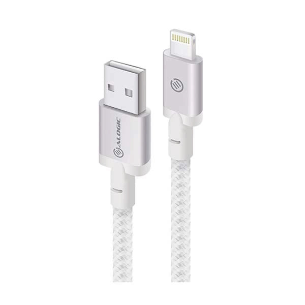 Alogic Prime Lightning To Usb Cable 3M Silver Mfi Certified