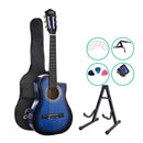 34 Inch Guitar Classical Acoustic Cutaway Wooden With Capo Tuner