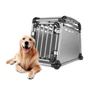 Aluminium Dog Travel Crate Medium Pet Car Transport Cage Kennel Box