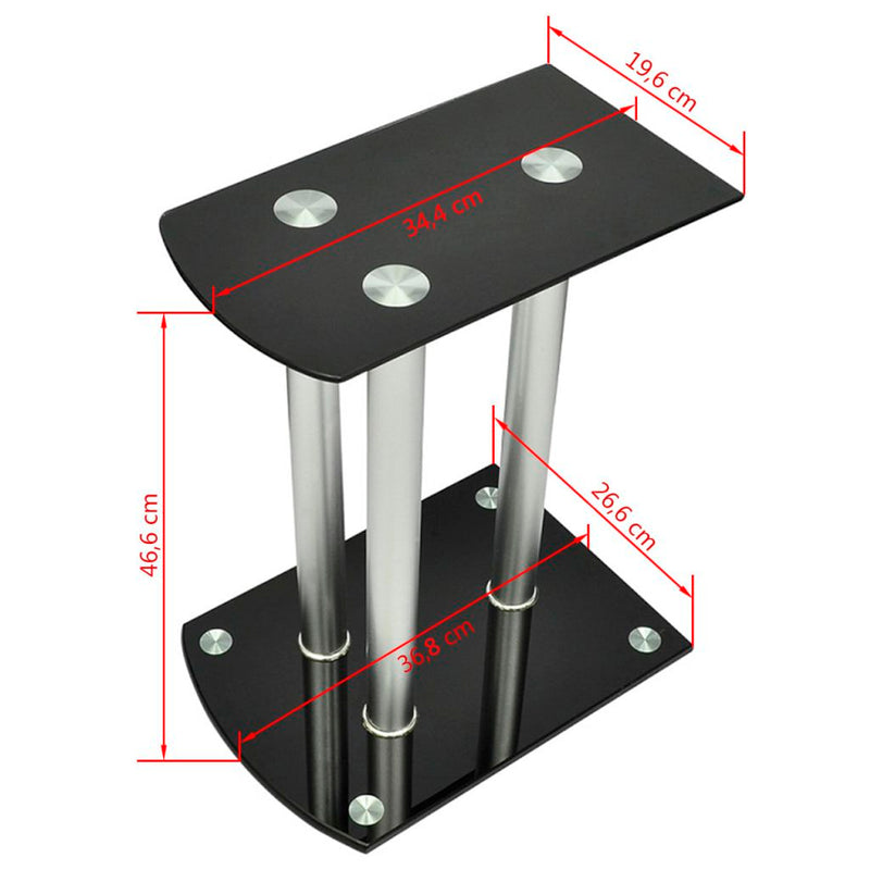 Aluminum Speaker Stands - Black (2pcs.)