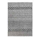 Ambarsar Ravi Charcoal And Beige Cotton Blend Rug