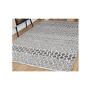 Ambarsar Ravi Charcoal And Beige Cotton Blend Rug