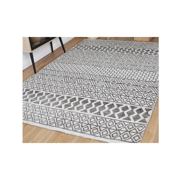 Ambarsar Ravi Grey Cotton Blend Rug