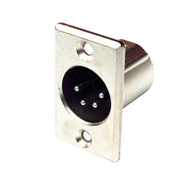 Amphenol 4 Pin Panel Xlr Plug Metal Rectangular