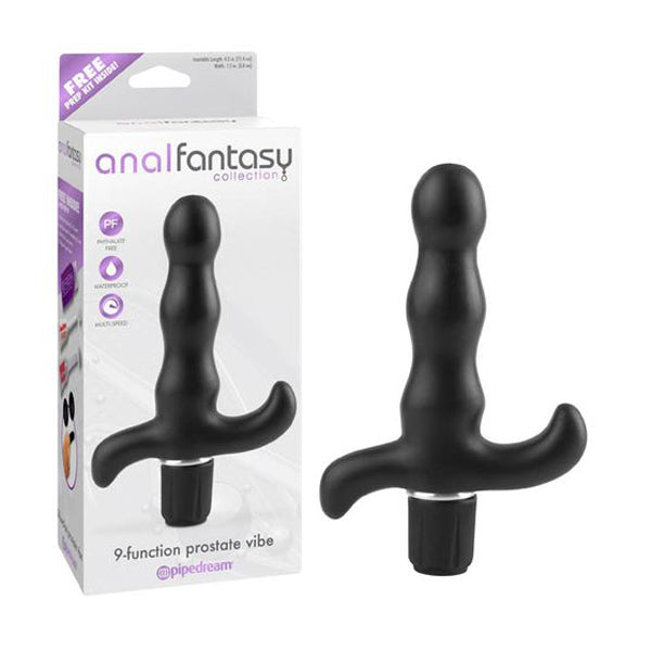 Anal Fantasy Collection 9 Function Vibrating Prostate Massager Black