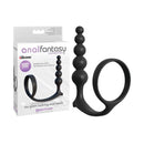Anal Fantasy Collection Ass Gasm Cock Ring With Anal Plug Black