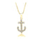 Anchor Pendant Necklace With Cubic Zirconia