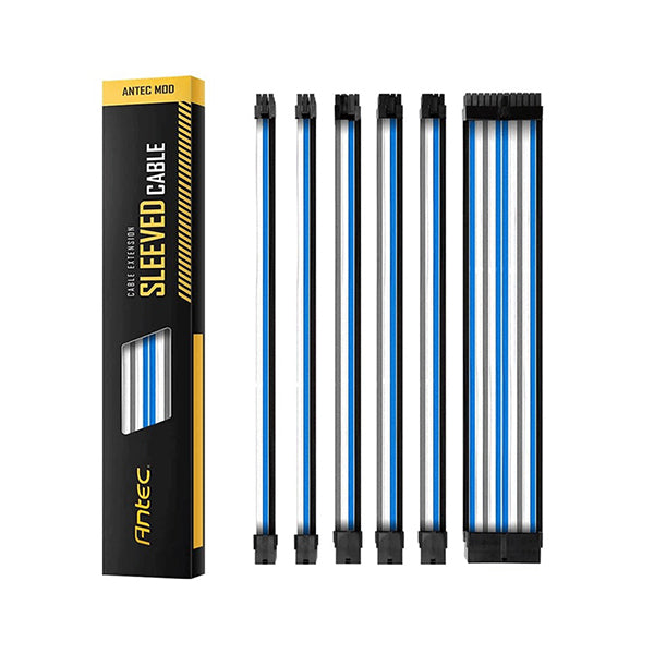 Antec Psu Sleeved Extension Cable Kit V2 Blue 24Pin Atx