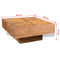 Antique-Style Square Mango Wood Coffee Table - Brown
