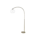 Antique Brass Large Arc Lamp With Acrylic Shade
