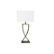 Antique Brass Stylish Bedside Lamp With Cotton Shade