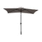 3M Umbrella with Solar LED Lights Garden Yard Charcoal