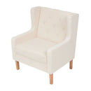 Armchair Fabric Cream White