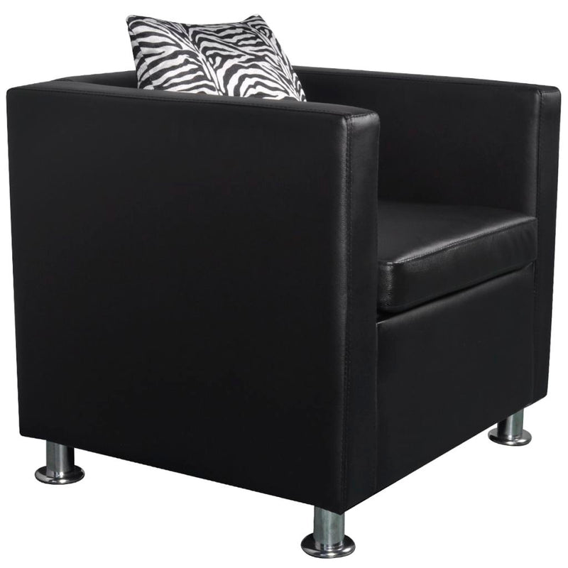 Armchair Artificial Leather - Black