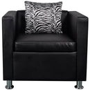 Armchair Artificial Leather - Black