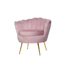 Armchairs Retro Single Sofa Velvet Pink