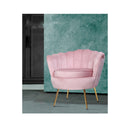 Armchairs Retro Single Sofa Velvet Pink