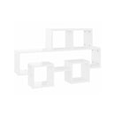 Carshaped Wall Shelf High Gloss White 82 X 15 X 51 Cm Chipboard