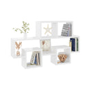 Carshaped Wall Shelf High Gloss White 82 X 15 X 51 Cm Chipboard