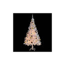 Artificial Christmas Tree With Baubles And Leds White 150 Cm