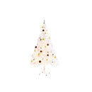 Artificial Christmas Tree With Baubles And Leds White 150 Cm