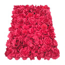 Artificial Flower Wall Backdrop Panel Romantic Red 40Cm X 60Cm