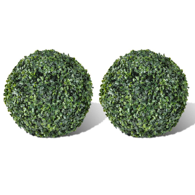 Artificial Leaf Topiary 35cm - Boxwood Ball (Set of 2)