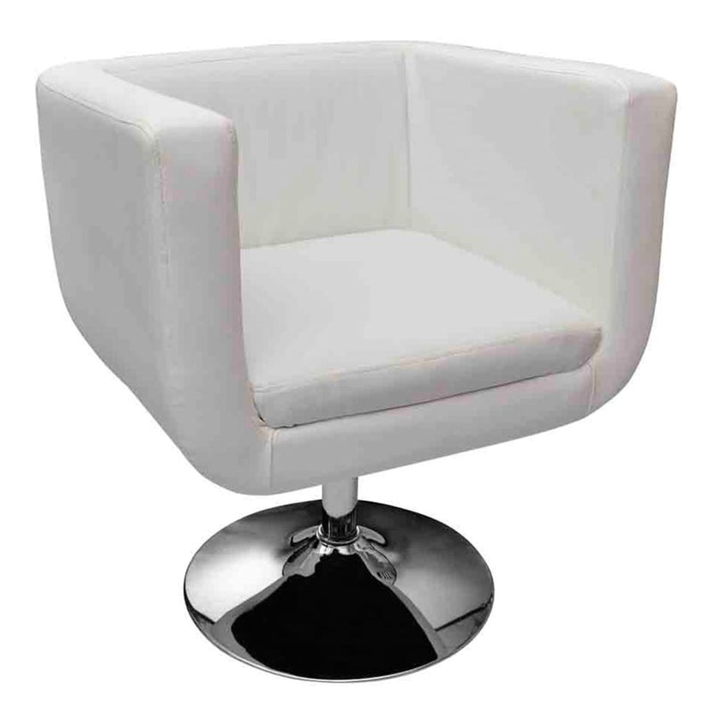 Artificial Leather Bar Chairs (Set of 2) - White